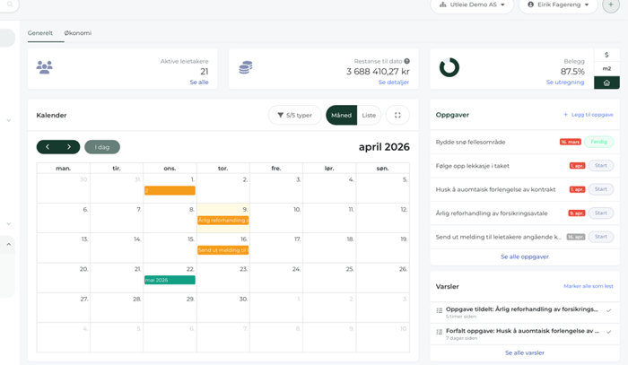 Nye oppdateringer i Duett Eiendom - april 2026